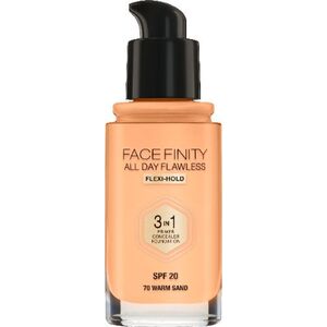 MAX FACTOR Facefinity All Day Flawless 3in1 Foundation SPF20 70 Warm Sand 30ml