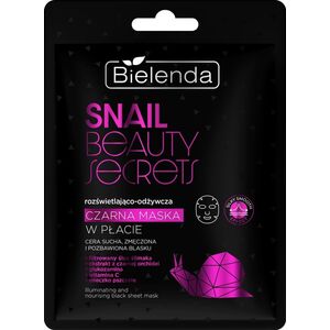 Bielenda BIELENDA Snail BS Maska czarna w płacie rozświetlająco - odżywcza