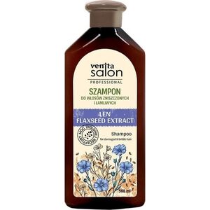 Venita VENITA Salon Professional Szampon z Lnem do włosów zniszczonych i łamliwych 500 ml