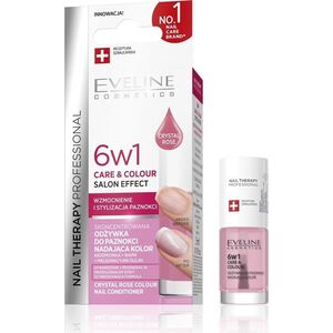 EVELINE KOLOROWKA EVELINE Nail Therapy Professional Odżywka do paznokci nadająca kolor Care&Colour 6w1 - Crystal Rose 5 ml