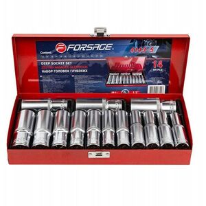 Forsage Σετ βαθιών καρυδιών 1/2" 14 τεμ. (11-30mm) (6-γωνικά)