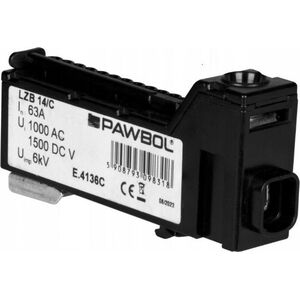 Listwa Zaciskowa Bezgwintowa Czarna Lzb 14/C Pawbol E.4136C Pawbol