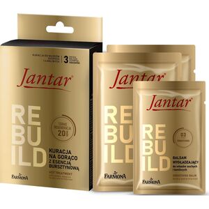 FARMONA Jantar Kuracja na gorąco z esencją bursztynową do włosów suchych i łamliwych  20ml+20ml+10ml