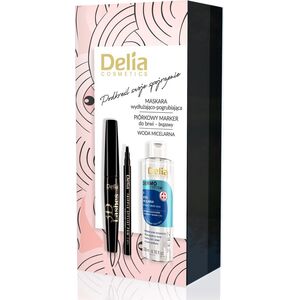 Delia Zestaw makeup 3 woda micelarna + mascara + marker do brwi
