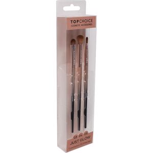 Top Choice Pędzel do cieni just glow 03, 04 i 05 3 szt