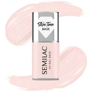 SEMILAC Skin Tone Baza coverowa do lakierów hybrydowych półtransparentna Glitter Rose 7 ml