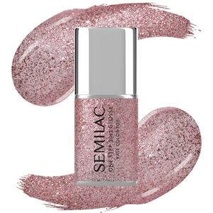 SEMILAC One Step Glossy 3in1 Lakier hybrydowy do paznokci S250 Glitter Pink 7 ml