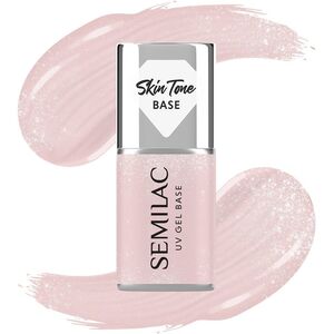 SEMILAC Skin Tone Baza coverowa do lakierów hybrydowych półtransparentna Glitter Beige 7 ml