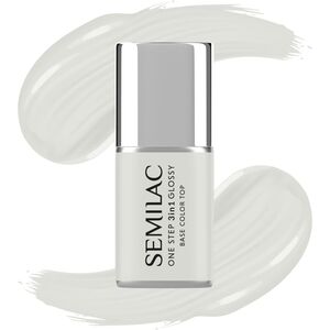 SEMILAC One Step Glossy 3in1 Lakier hybrydowy do paznokci S110 The White 7 ml