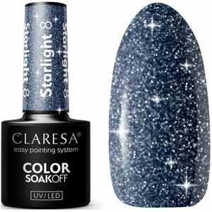 Claresa Starlight Lakier do paznokci hybrydowy z drobinkami flash 5g (8)