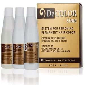 DECOLOR TIME Zmywacz do usuwania koloru z włosów - 3 x 110 ml (1 kpl.)