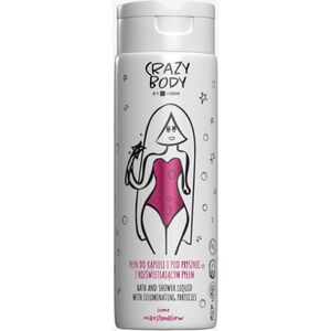 HISKIN Crazy Body Płyn do kąpieli i pod prysznic z rozświetlającym pyłem - MARSHMALLOW 250 ml