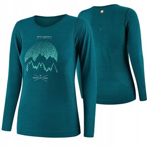 Μπλούζα γυναικεία με μακρύ μανίκι OUTDOOR WOOL PRO πράσινο XL - GÓRY 13