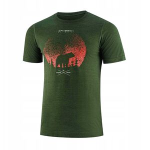 SS1265M Ανδρικό μπλουζάκι με κοντό μανίκι OUTDOOR WOOL PRO σκούρο πράσινο XXL - NIEDZWIEDŹ 4