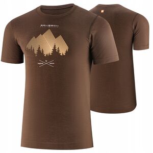 Ανδρικό μπλουζάκι με κοντό μανίκι SS1265M OUTDOOR WOOL PRO καφέ S - GÓRY 11