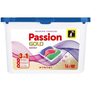 PASSION GOLD Kapsułki do prania 3w1 Kolor 1 op. - 16 szt.
