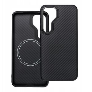 Κάλυμμα Carbon Elite Mag συμβατό με MagSafe ταιριάζει με SAMSUNG S25 μαύρο