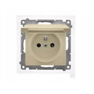 Πρίζα Kontakt-Simon 55 TGZ1BCZ.01/144 για έκδοση IP44 με φλάντζα, μονάδα 16 A, 250V~, ταχυσύνδεσμοι σαμπανιζέ ματ