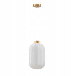 Italux Lindo PND-52636-1-GD κρεμαστό φωτιστικό 1x40W E27 λευκό/χρυσό