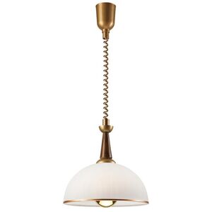Φωτιστικό κρεμαστό Lamkur Chiara 50072 1x60W E27 χρυσό/ξύλινο