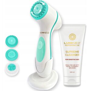 Επαγγελματική σειρά LUMINEO Szczoteczka do twarzy Brush turkusowa + Καθαριστικό τζελ Lumineo για ευαίσθητο δέρμα 100 ml