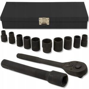 Σετ εργαλείων κρούσης 12 τεμ. 1/2" (εξάγωνα) (10-24mm)