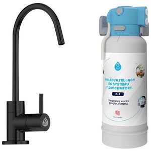 Flow Comfort + μπαταρία μονού μοχλού μαύρη