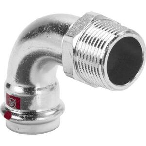 VIEGA Prestabo αγκώνας 3/4"x22 mm 90 μοίρες από μη κραματοποιημένο χάλυβα Μούφα / νίπελ, SC-contur