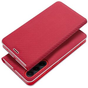Θήκη LUNA Book Carbon για XIAOMI Redmi Note 14 PRO 4G κόκκινο