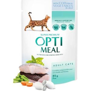 Optimeal OPTIMEAL KOT SASZ 85g DORSZ WARZYWA galaretka