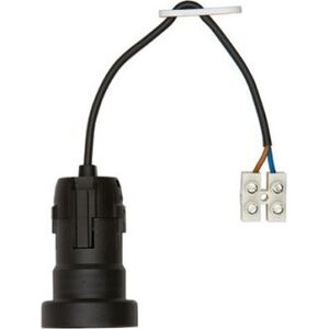 Bachmann BACHMANN gniazdo budowlane E27, H03VV-F 2x0,75mm, czarne, 0,2 m