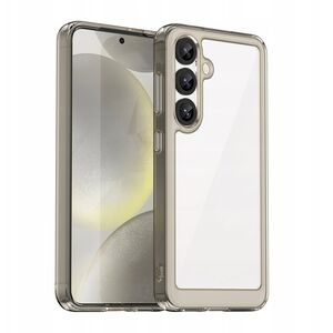 Θήκη Outer Space Case για Samsung Galaxy S25 Edge με ελαστικό πλαίσιο - ημιδιαφανές, μαύρο