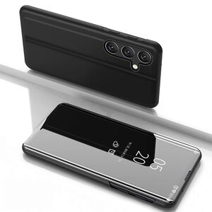 Clear View Case θήκη για Samsung Galaxy S25 με καπάκι - μαύρο