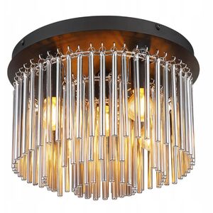 Φωτιστικό οροφής GLOBO GORLEY, 5xE14, 40W, 230V, μέταλλο, μαύρο χρώμα, o32x23cm