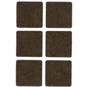 FELT PADS D30X30 BROWN 6PCS