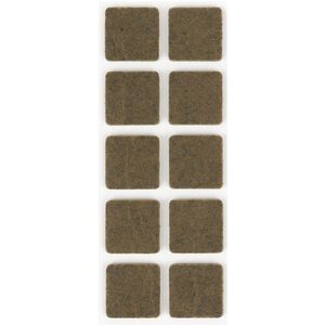 FELT PADS D20X20 BROWN 10PCS