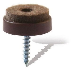 FELT PADS WITH SCREW D20 BROWN 8 PCS
