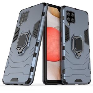 Θήκη Ring Armor θωρακισμένη υβριδική + μαγνητική βάση Samsung Galaxy A42 5G μπλε