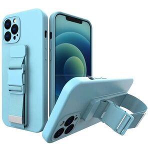 Θήκη Rope żelowe etui με λουράκι αλυσίδα τσάντα λουράκι Xiaomi Redmi Note 10 / Redmi Note 10S μπλε