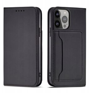 Θήκη κάρτας μαγνήτη etui do iPhone 13 Pro θήκη πορτοφόλι για κάρτες βάση μαύρο
