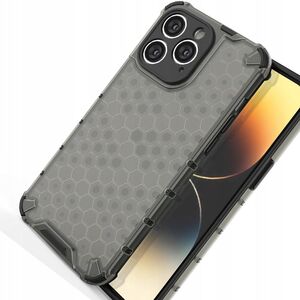 Θήκη Honeycomb iPhone 14 Pro θωρακισμένη υβριδική μαύρη θήκη