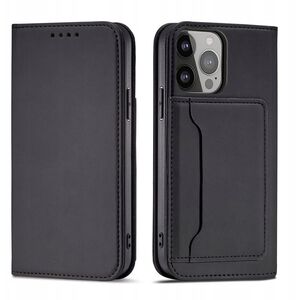 Μαγνητική Θήκη Κάρτας etui Samsung Galaxy S23 θήκη με καπάκι πορτοφόλι βάση μαύρη