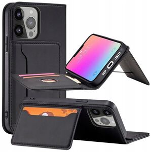 Θήκη κάρτας μαγνήτη etui Samsung Galaxy S23+ θήκη με πτερύγιο πορτοφόλι βάση μαύρη