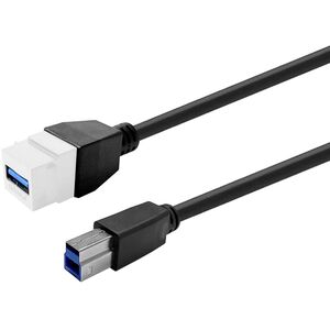 Vivolink Keystone Baltas USB3,0 Θηλυκό A σε USB3,0 Αρσενικό B
