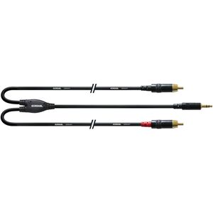 Μακρύ καλώδιο σήματος, 3.5 mm σε 2 x RCA, 6 m