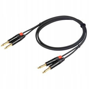 PROEL 2 x 6.3mm αρσενικό - 2 x 6.3mm αρσενικό, 5m, μαύρο