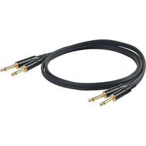 PROEL 2 x 6.3mm αρσενικό - 2 x 6.3mm αρσενικό, 3μ. μαύρο