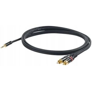 PROEL αρσενικό στερεοφωνικό 3.5mm - 2 x αρσενικό RCA, 3m, μαύρο