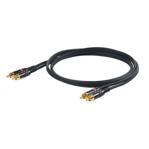 PROEL 2 x RCA αρσενικό - 2 x RCA αρσενικό, 3μ, μαύρο
