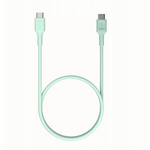 Καλώδιο Green Cell PowerFlex Γρήγορη Φόρτιση USB Type-C Αρσενικό - USB Type-C Αρσενικό 100W Μέντα Πράσινο 0.3m 5904326376229